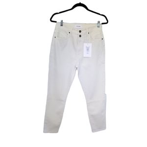 NEW Frame Ivory Ali High Rise Cigarette Jeans Mosaic